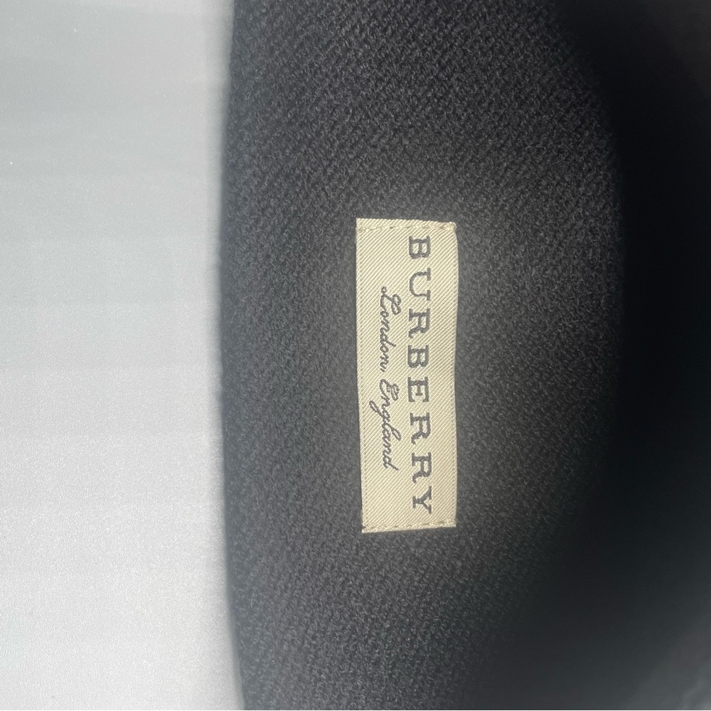 Burberry Black Knit Beanie with White Logo - Picture 3 of 3